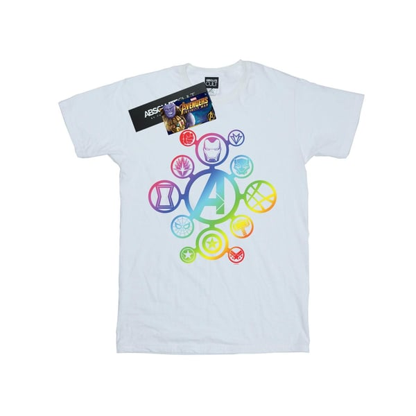 Marvel Womens/Ladies Avengers Infinity War Rainbow Icons Cotton Boyfriend T-Shirt
