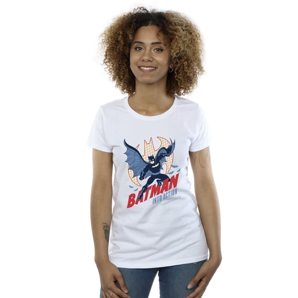 DC Comics Womens/Ladies Batman Into Action Cotton T-Shirt