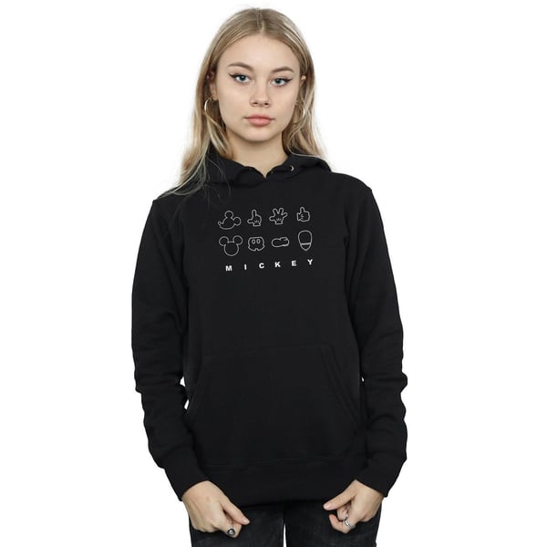 Disney Womens/Ladies Mickey Mouse Deconstructed Hoodie