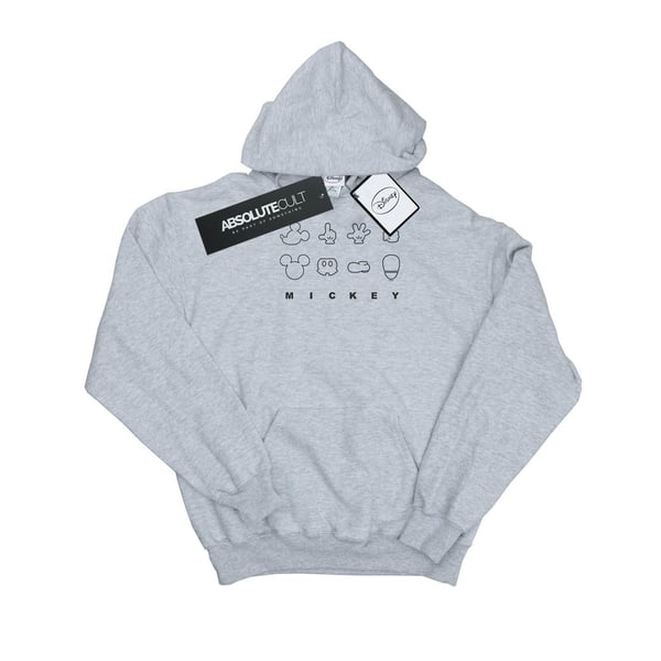 Disney Womens/Ladies Mickey Mouse Deconstructed Hoodie