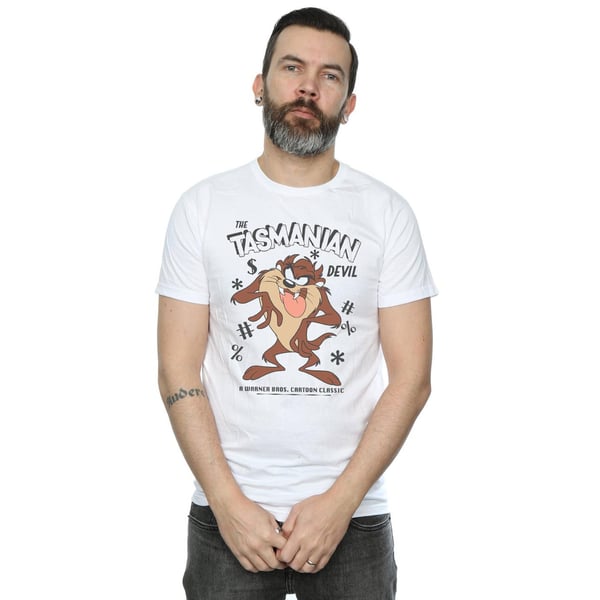 Looney Tunes Mens Tasmanian Devil Vintage Cotton T-Shirt