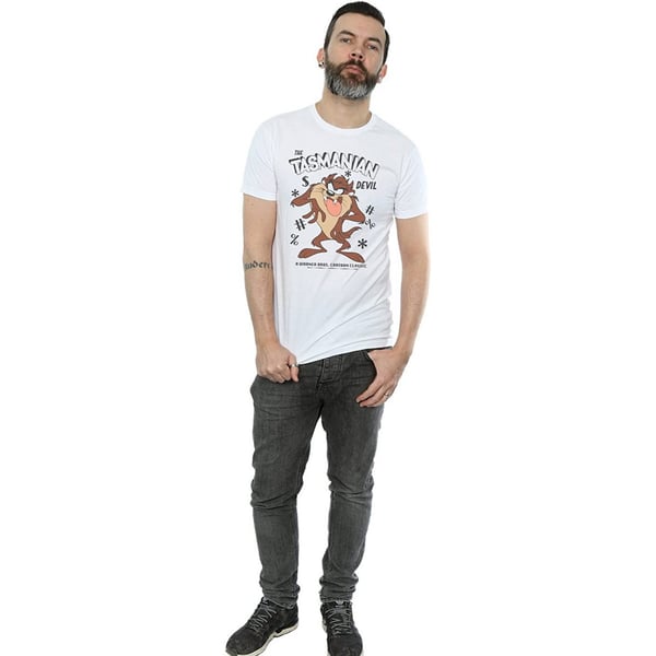 Looney Tunes Mens Tasmanian Devil Vintage Cotton T-Shirt
