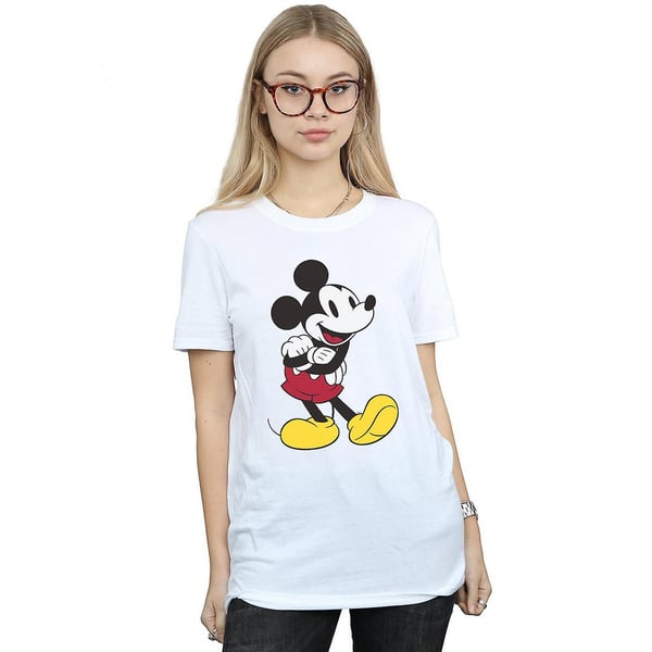 Disney Womens/Ladies Classic Mickey Mouse Cotton Boyfriend T-Shirt