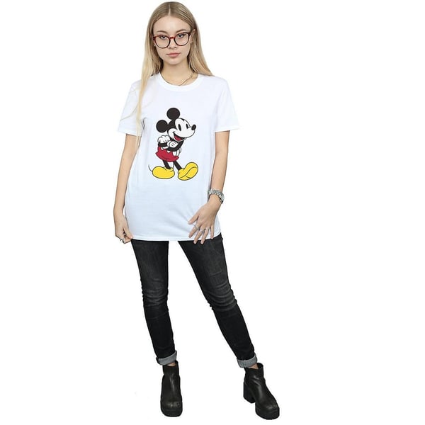 Disney Womens/Ladies Classic Mickey Mouse Cotton Boyfriend T-Shirt
