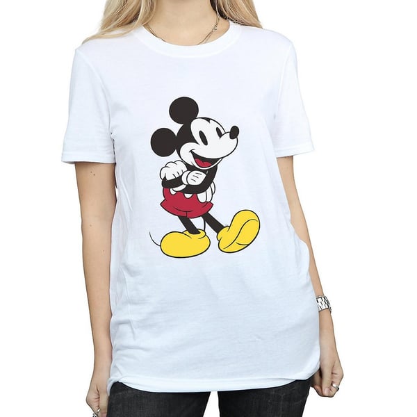 Disney Womens/Ladies Classic Mickey Mouse Cotton Boyfriend T-Shirt