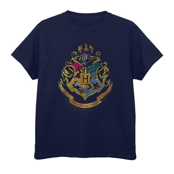 Harry Potter Boys Hogwarts Crest Cotton T-Shirt