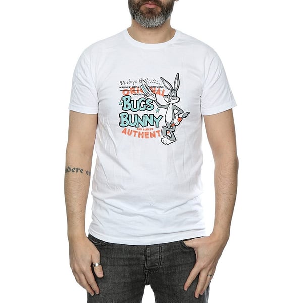Looney Tunes Mens Bugs Bunny Vintage Cotton T-Shirt