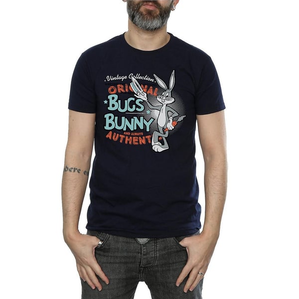 Looney Tunes Mens Bugs Bunny Vintage Cotton T-Shirt