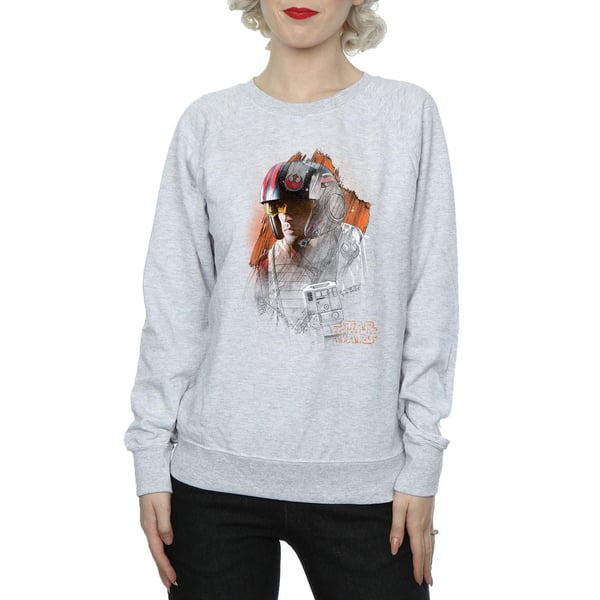 Star Wars Womens/Ladies The Last Jedi Poe Dameron Brushed Sweatshirt