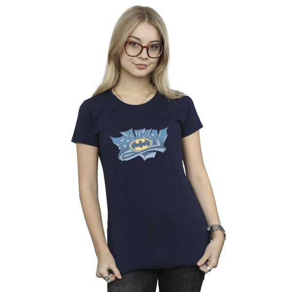 DC Comics Womens/Ladies Batman Graffiti Logo Cotton T-Shirt
