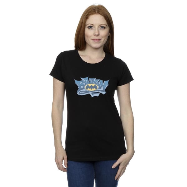 DC Comics Womens/Ladies Batman Graffiti Logo Cotton T-Shirt