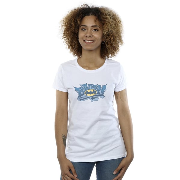 DC Comics Womens/Ladies Batman Graffiti Logo Cotton T-Shirt
