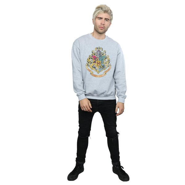 Harry Potter Mens Hogwarts Crest Cotton Sweatshirt