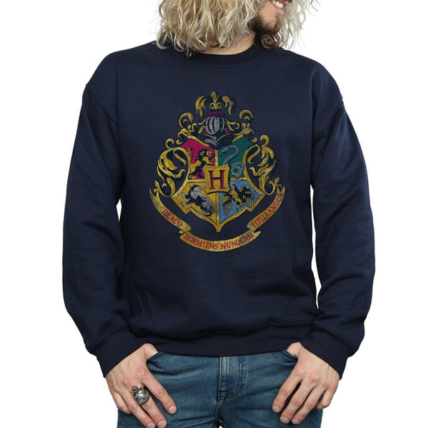 Harry Potter Mens Hogwarts Crest Cotton Sweatshirt