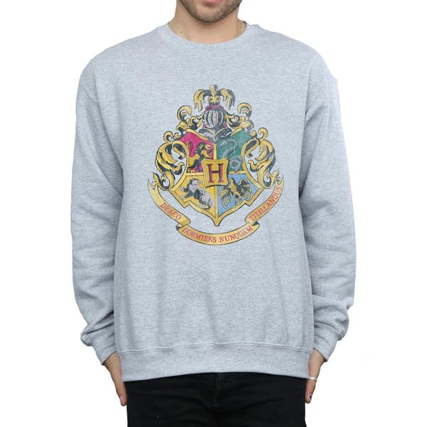 Harry Potter Mens Hogwarts Crest Cotton Sweatshirt