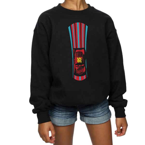 Disney Girls Cars Lightning McQueen Stripes Sweatshirt