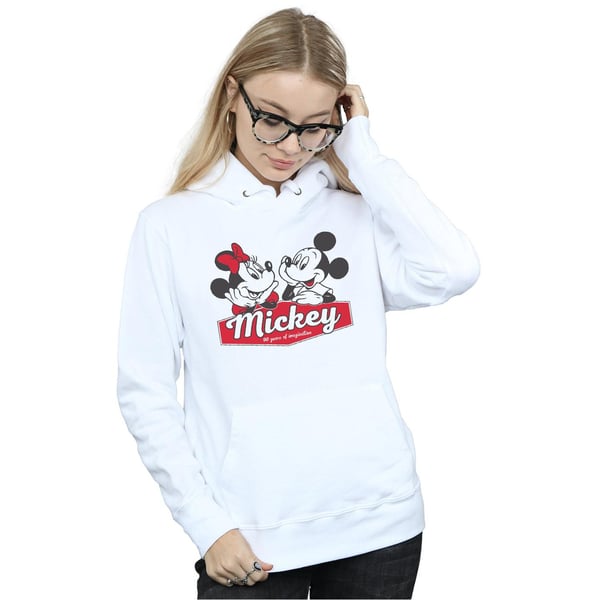 Disney Womens/Ladies Mickie And Minnie 90 Years Hoodie