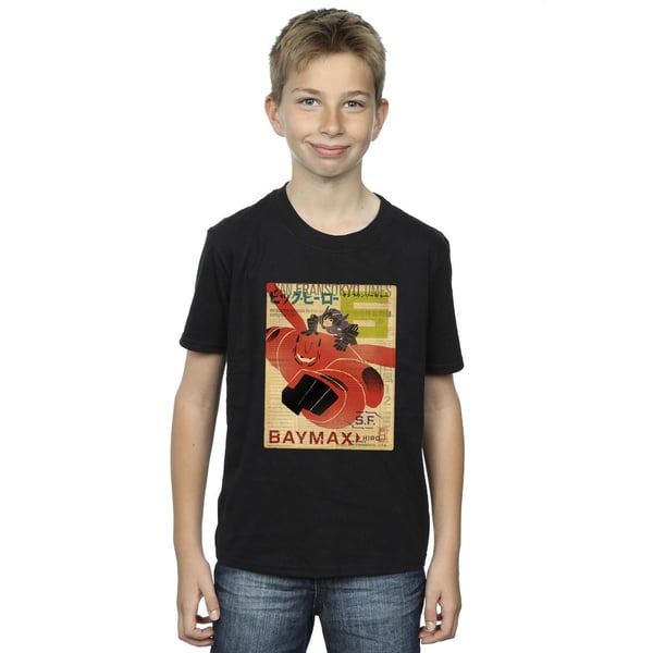 Disney Boys Big Hero 6 Baymax Flying Baymax Newspaper T-Shirt