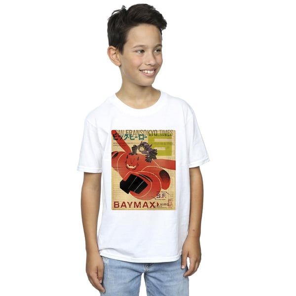 Disney Boys Big Hero 6 Baymax Flying Baymax Newspaper T-Shirt