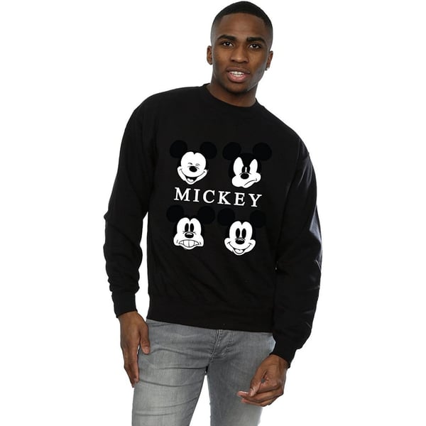 Disney Mens Four Heads Mickey Mouse Cotton Sweatshirt
