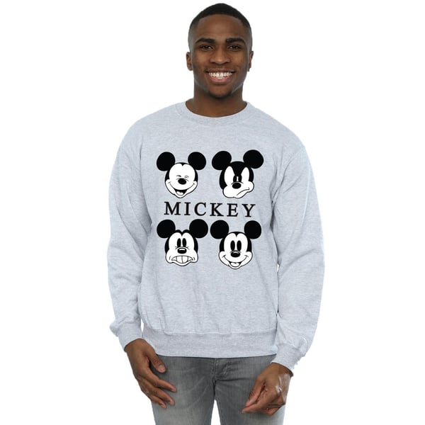 Disney Mens Four Heads Mickey Mouse Cotton Sweatshirt