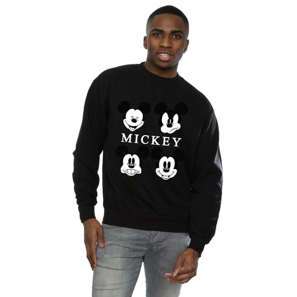Disney Mens Four Heads Mickey Mouse Cotton Sweatshirt