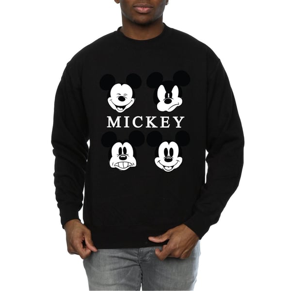 Disney Mens Four Heads Mickey Mouse Cotton Sweatshirt