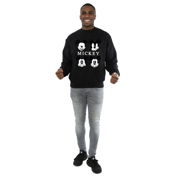 Disney Mens Four Heads Mickey Mouse Cotton Sweatshirt