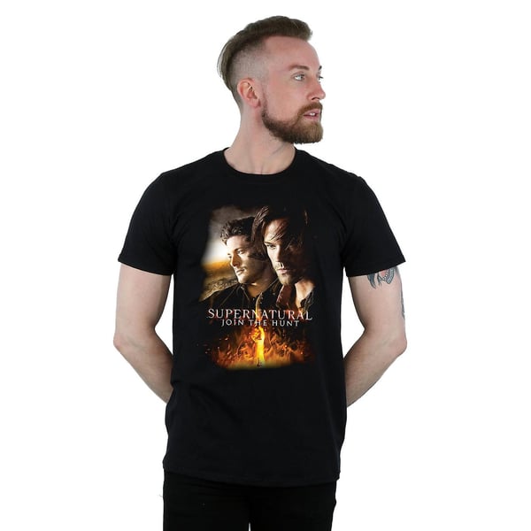 Supernatural Mens Join The Hunt Poster Cotton T-Shirt