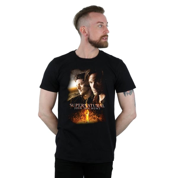 Supernatural Mens Join The Hunt Poster Cotton T-Shirt