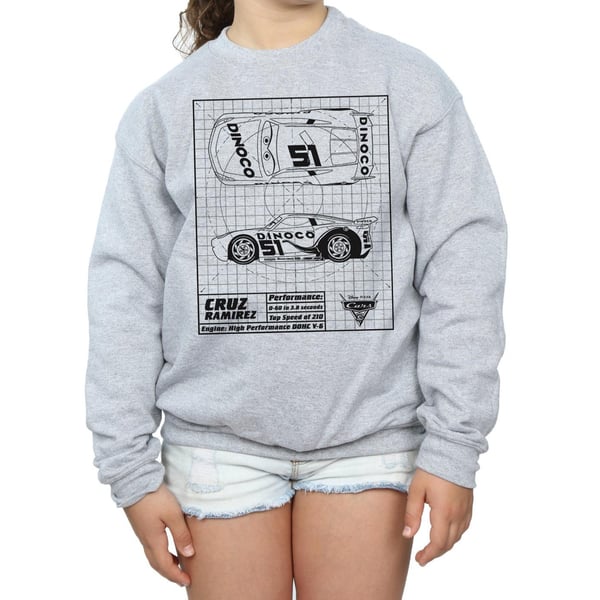 Disney Girls Cars Cruz Ramirez Blueprint Sweatshirt
