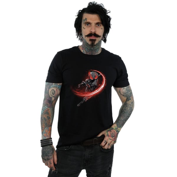 DC Comics Miesten Aquaman Black Manta Flash T-paita
