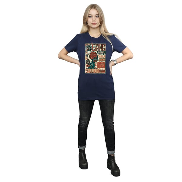 Big Bang Theory Womens/Ladies Infographic Poster Cotton Boyfriend T-Shirt