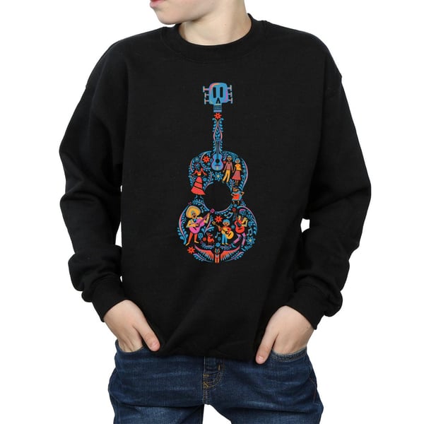 Disney Boys Coco Guitar Pattern Sweatshirt