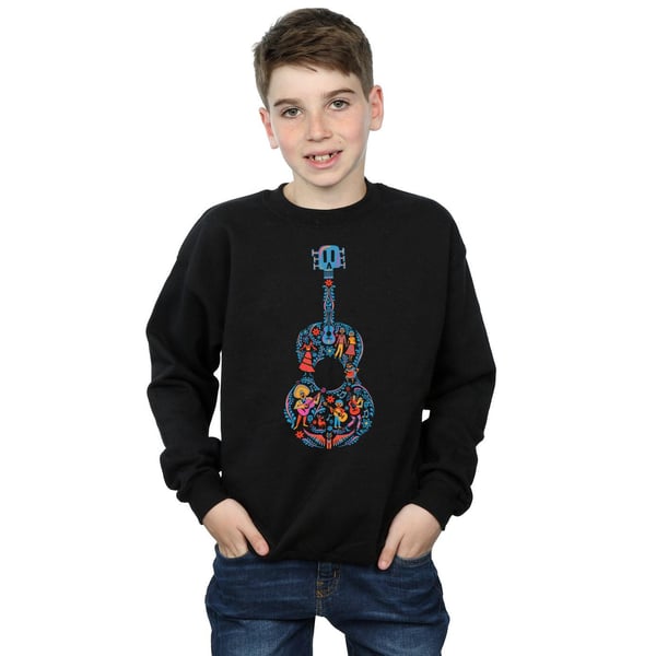 Disney Boys Coco Guitar Pattern Sweatshirt