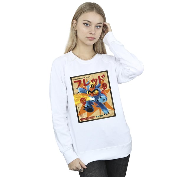 Disney Womens/Ladies Big Hero 6 Baymax Fred Newspaper Sweatshirt