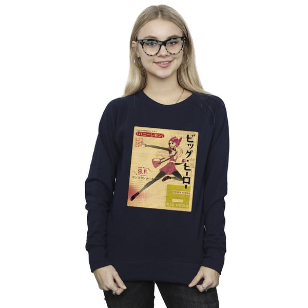 Disney Womens/Ladies Big Hero 6 Baymax Honey Lemon Newspaper Sweatshirt
