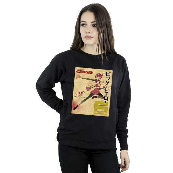 Disney Womens/Ladies Big Hero 6 Baymax Honey Lemon Newspaper Sweatshirt