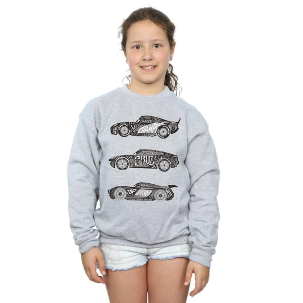 Disney Girls Cars Text Racers Sweatshirt