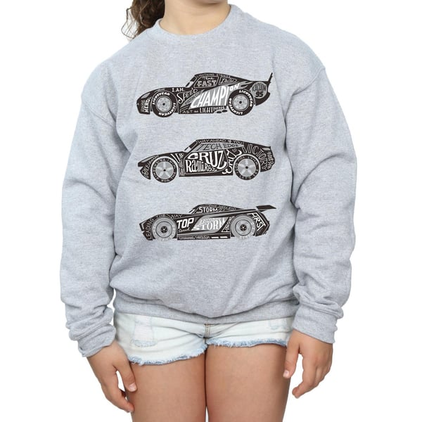 Disney Girls Cars Text Racers Sweatshirt