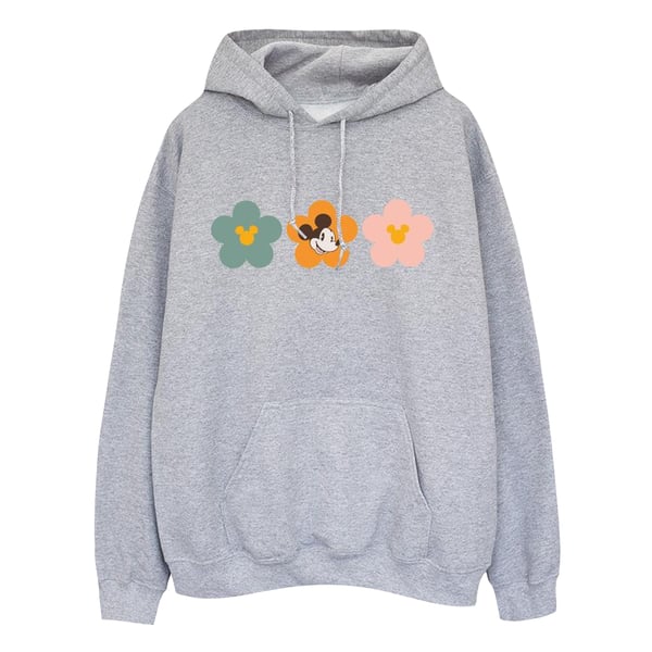 Disney Womens/Ladies Mickey Mouse Flowers Hoodie