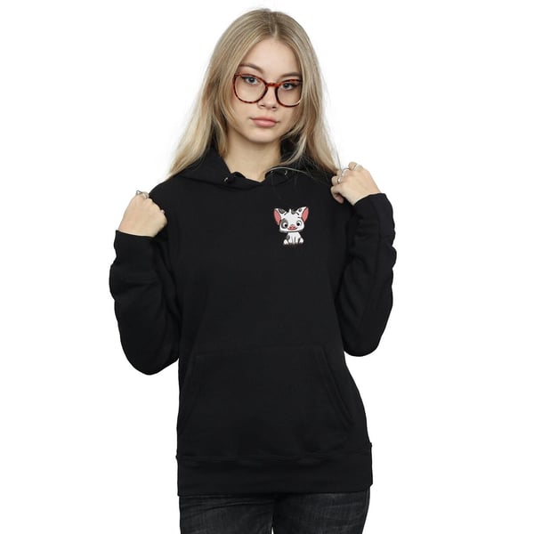 Disney Womens/Ladies Moana Pua The Pig Breast Print Hoodie