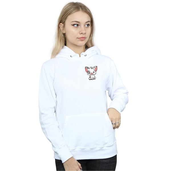 Disney Womens/Ladies Moana Pua The Pig Breast Print Hoodie