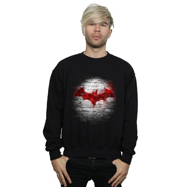 DC Comics Mens Batman Logo Wall Sweatshirt