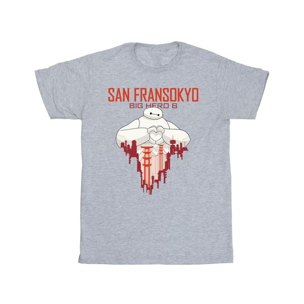 Disney Boys Big Hero 6 Baymax San Fransokyo Heart T-Shirt