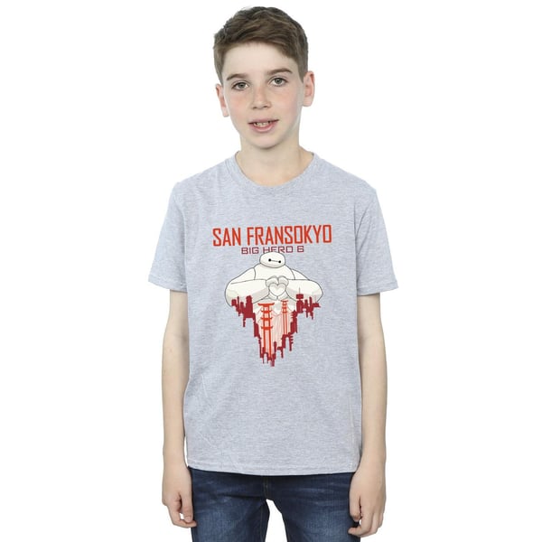 Disney Boys Big Hero 6 Baymax San Fransokyo Heart T-Shirt