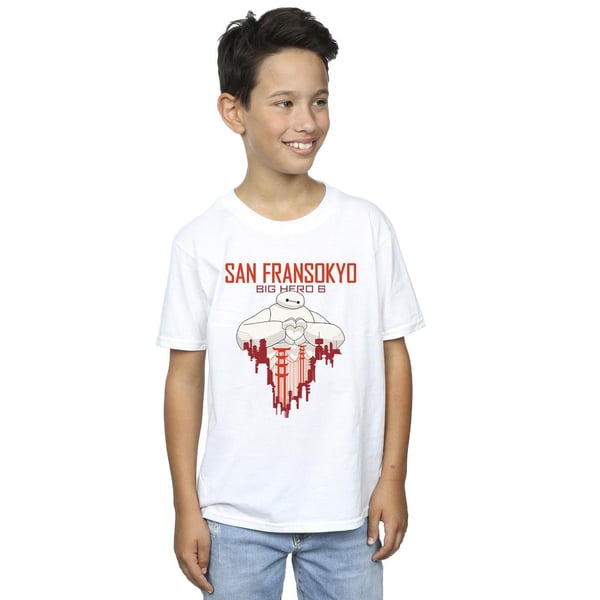 Disney Boys Big Hero 6 Baymax San Fransokyo Heart T-Shirt