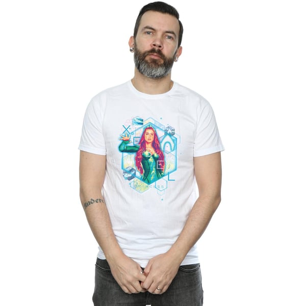 DC Comics Mens Aquaman Mera Geometric T-Shirt