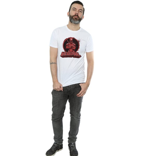 Deadpool Mens Arms Crossed Logo T-Shirt