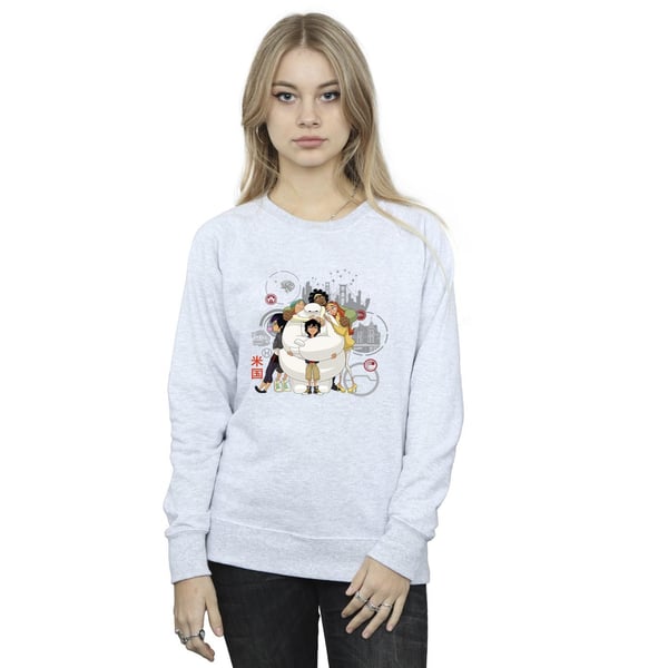 Disney Womens/Ladies Big Hero 6 Baymax Group Hug Sweatshirt